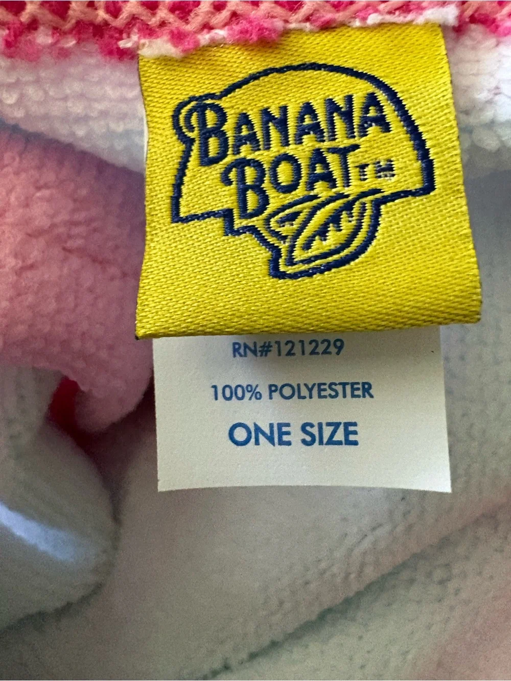 Banana Boat Bright Pink & Turquoise Striped Towel with Insulated Can Cooler